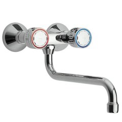 Konyhai kétkaros, fali mosogató csaptelep, króm 123210