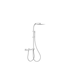 Tres Slim Exclusive fali termosztátos zuhany csaptelep, 300x200 mm-es esőztetővel, kézizuhannyal, króm 20238502