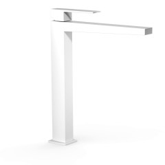 Tres Slim Exclusive magasított, 327mm mosdó csaptelep leeresztő nélkül, matt fehér  20210305BM