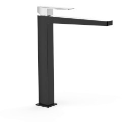 Tres Slim Exclusive magasított, 327mm mosdó csaptelep leeresztő nélkül, fekete-króm  20210305NE