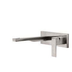 Tres Cuadro Exclusive falba süllyesztett, egykaros mosdó csaptelep, steel  00620003AC