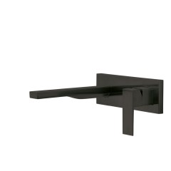 Tres Cuadro Exclusive falba süllyesztett, egykaros mosdó csaptelep, matt fekete  00620003NM