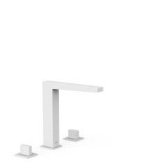 Tres Slim Exclusive peremre szerelhető, 3 üléses  kádcsaptelep, matt fehér 20210501BM