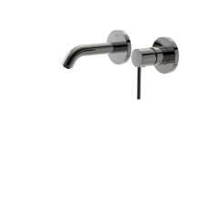 Tres Study Exclusive falba süllyesztett, kétrészes, egykaros mosdó csaptelep, metallic black 26220080KM