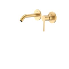 Tres Study Exclusive falba süllyesztett, kétrészes, egykaros mosdó csaptelep,  matt arany 26220080OM