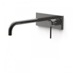 Tres Study Exclusive falba süllyesztett, egykaros mosdó csaptelep, 240 mm-es kifolyó, metallic black 26230012KM