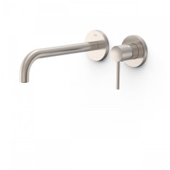 Tres Study Exclusive falba süllyesztett, kétrészes, egykaros mosdó csaptelep, 237 mm-es kifolyó, steel 26230002AC