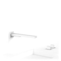 Tres Slim Exclusive kettős vezérlésű  kádcsaptelep, 239 mm-es kiömlővel, leeresztővel,matt fehér  20223901BM