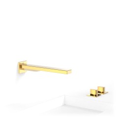 Tres Slim Exclusive kettős vezérlésű  kádcsaptelep, 239 mm-es kiömlővel, leeresztővel, arany  20223901OR