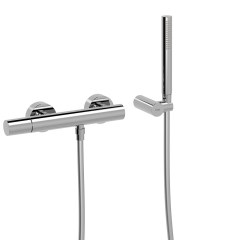 Tres Study Exclusive fali zuhany csaptelep, szatén tömlős kézizuhannyal, króm 26116701