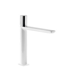 Tres Loft Colors egykaros, magasított mosdó csaptelep fehér-chrome 20020304BL