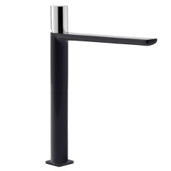 Tres Loft Colors egykaros, magasított (355 mm ) mosdó csaptelep fekete-chrome 20020306NE