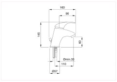 Bugnatese Venus 8713 - mosdócsaptelep leeresztővel