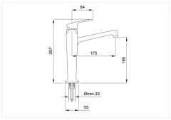 Bugnatese Vintage 9817SC - magas mosdócsaptelep klikk-klakk leeresztővel