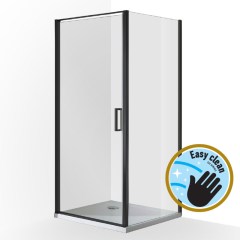 Wellis Quadrum black szögletes zuhanykabin 90x90