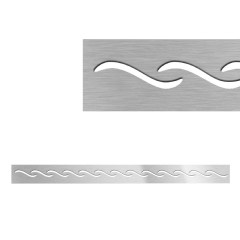 Wellis Wavy 60 prémium rozsdamentes acél zuhanyfolyóka szett, ráccsal