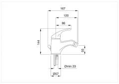 Bugnatese Xara 6523 - bidet csaptelep leeresztővel