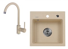 Deante Zorba 1 medencés mosogató csepegtető nélkül + álló csaptelep 