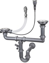 Deante szifon 1,5 és 2 medencés acél mosogatókhoz 