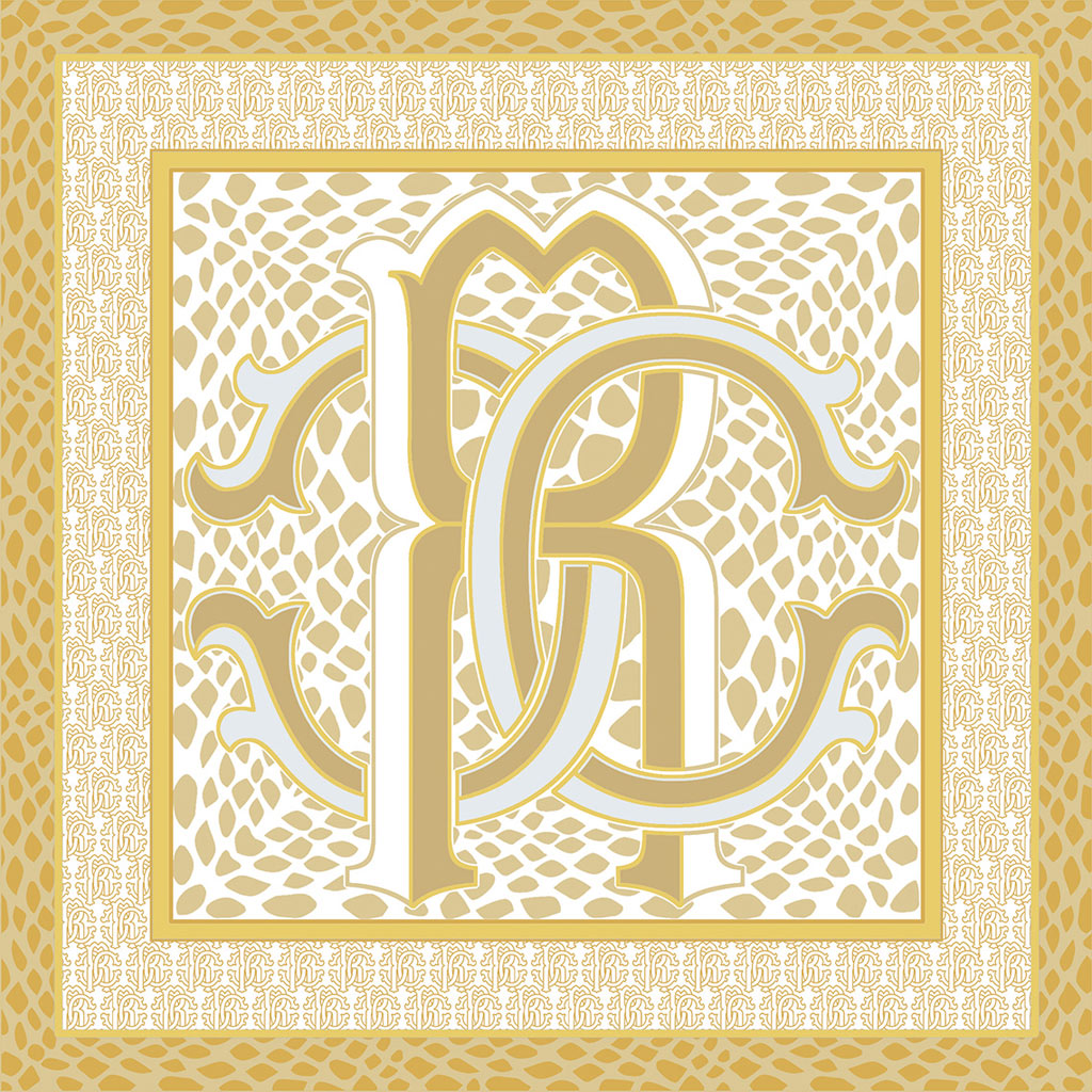 Roberto Cavalli Lush Rc Oro dekorcsempe 19,6x19,6 cm