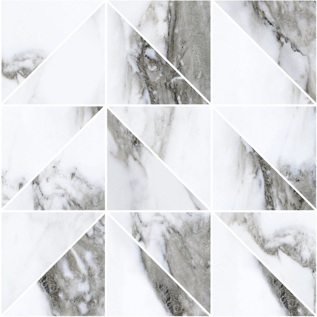 Roberto Cavalli Lush Calacatta Renoir Triangoli mozaik 29,8x29,8 cm