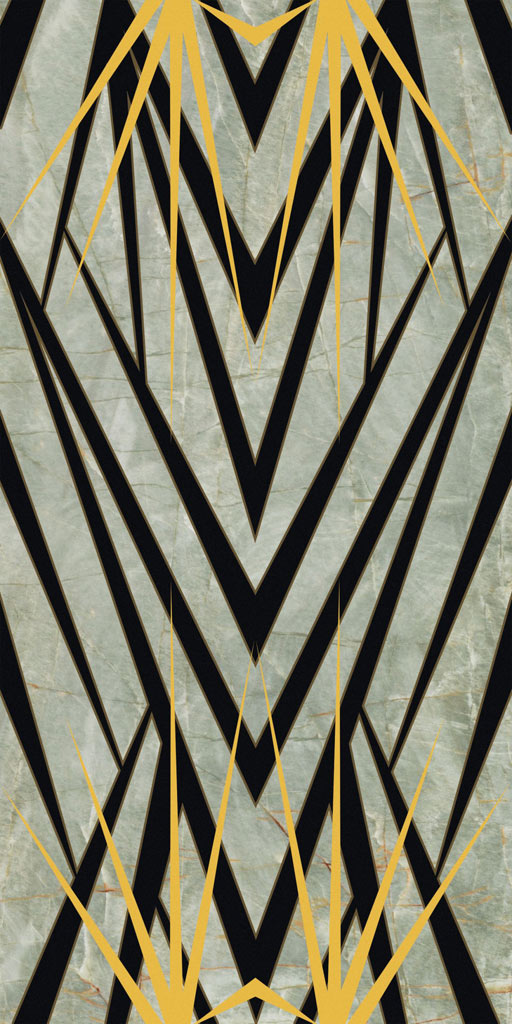 Roberto Cavalli Lush Palm Onice Verde dekorcsempe 59,6x119,2 cm