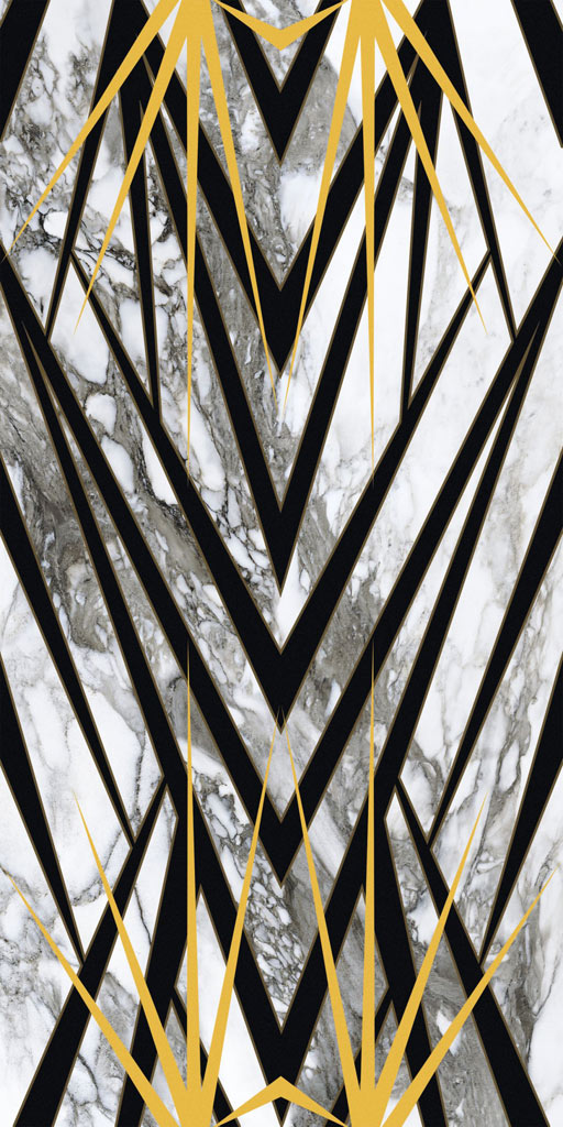 Roberto Cavalli Lush Palm Calacatta Renoir dekorcsempe 59,6x119,2 cm