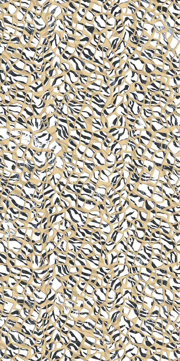 Roberto Cavalli Lush Tiger Twiga Ochre dekorcsempe 59,6x119,2 cm