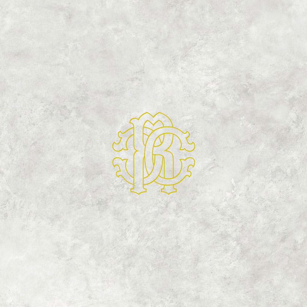 Roberto Cavalli Metal Soul Logo Araldico Aluminum padlólap 80x80 cm