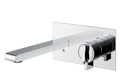 Bugnatese Stone 9352SC - termosztátos fali mosdócsaptelep 15,5 cm kifolyóval klikk-klakk leeresztővel