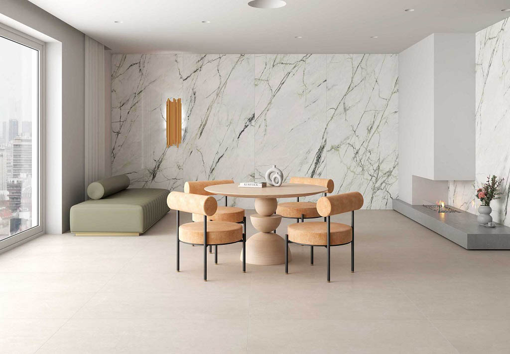 Tau Ceramica Calacatta Green Falburkolat | Csempék és Járólapok