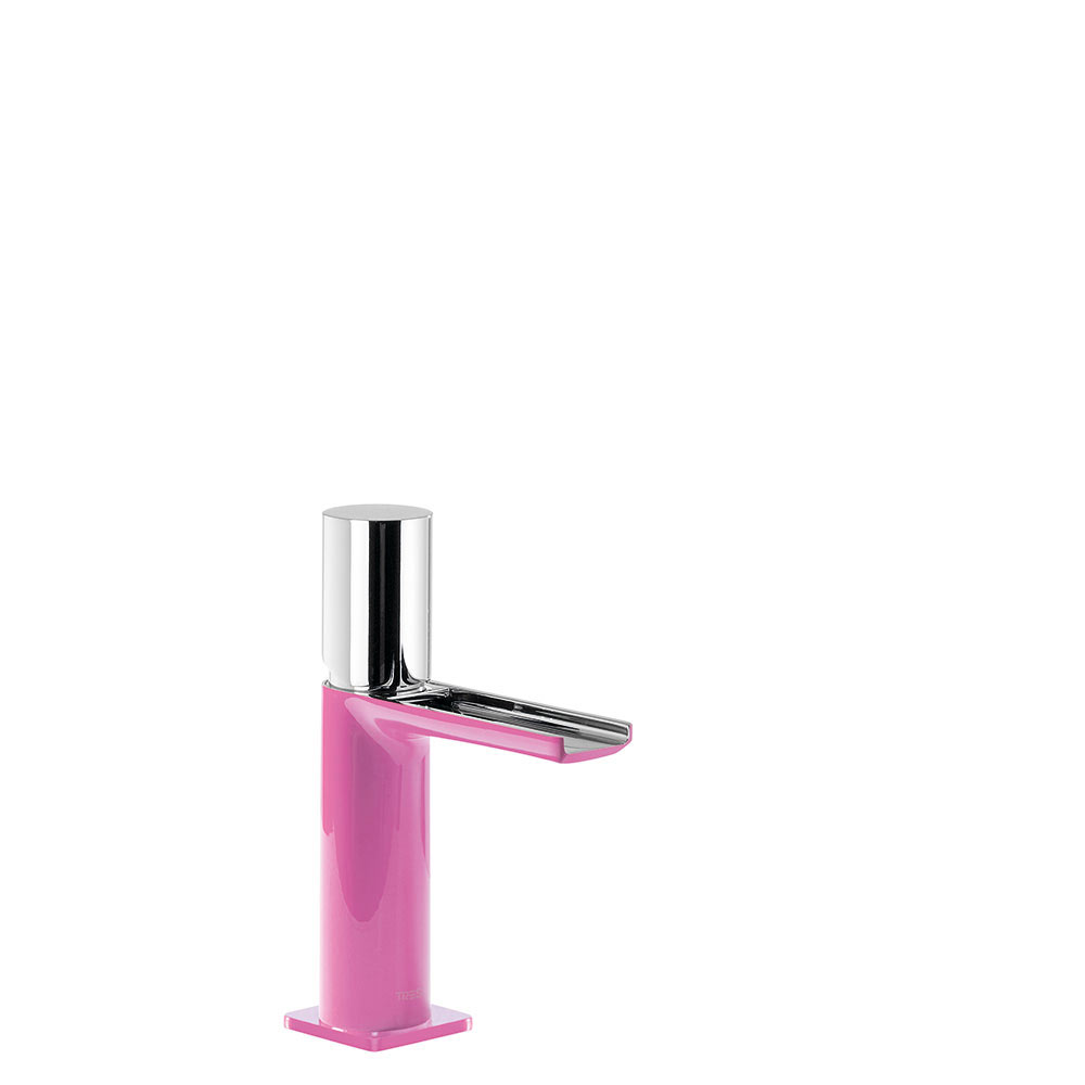 Tres Loft Colors egykaros mosdó csaptelep, cascade kifolyóval fuchsia-chrome 20011002FU