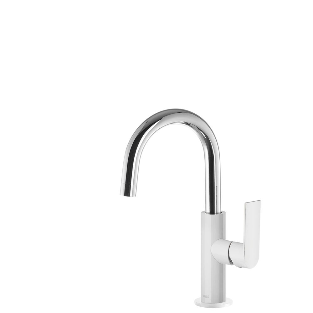 Tres Loft Colors egykaros mosdó csaptelep fehér-chrome 20020504BL