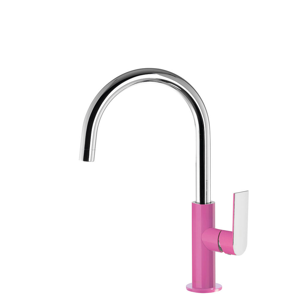 Tres Loft Colors egykaros, magasított mosdó csaptelep fuchsia-chrome 20020505FU