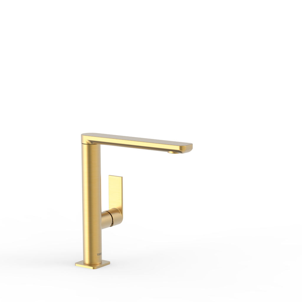 Tres Loft Colors egykaros, magasított mosdó csaptelep matt arany 20020502OM
