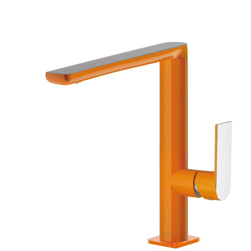 Tres Loft Colors egykaros, magasított mosdó csaptelep orange-chrome 20020502NA