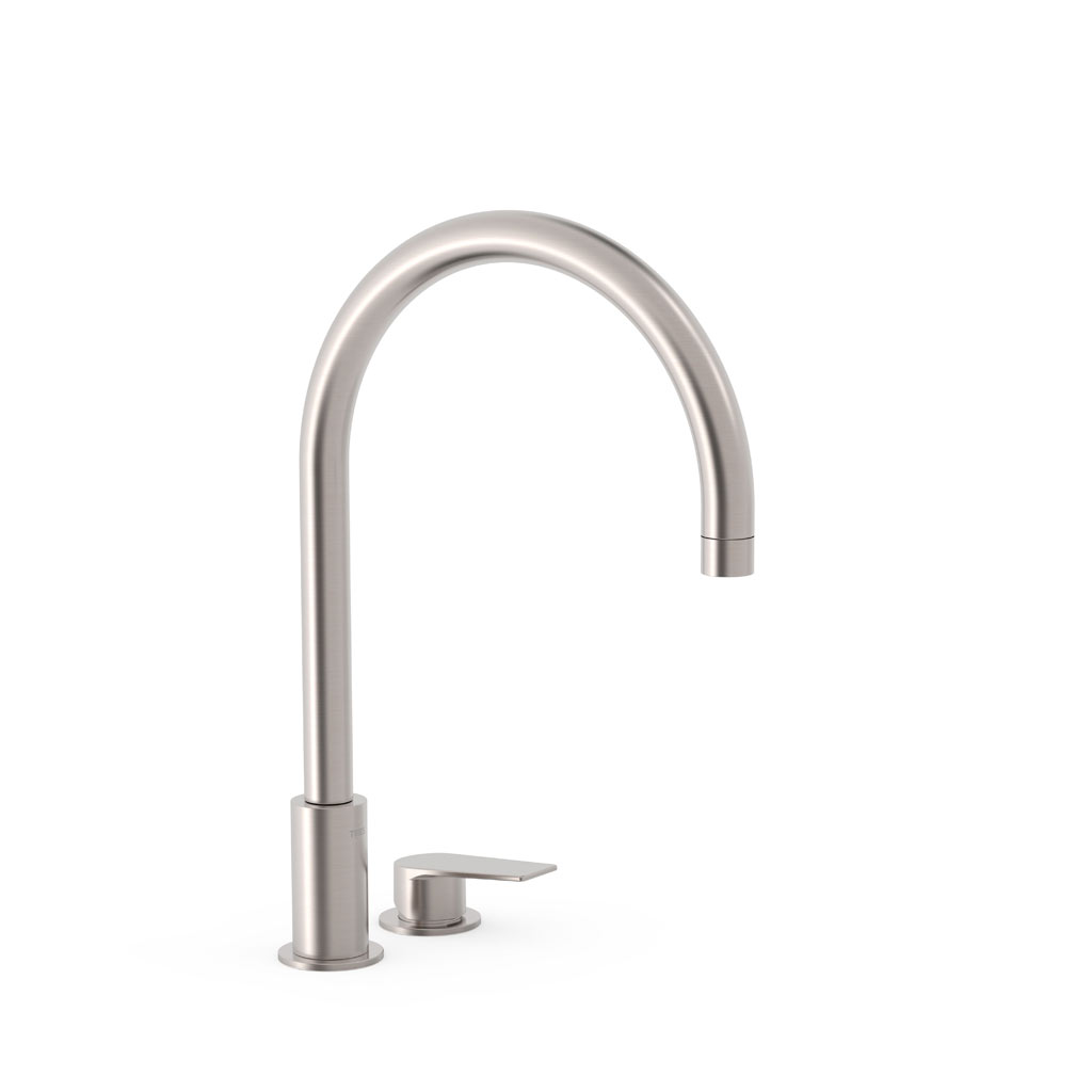 Tres Project-Tres peremre szerelhető, kétüléses mosdó csaptelep steel 21110501AC