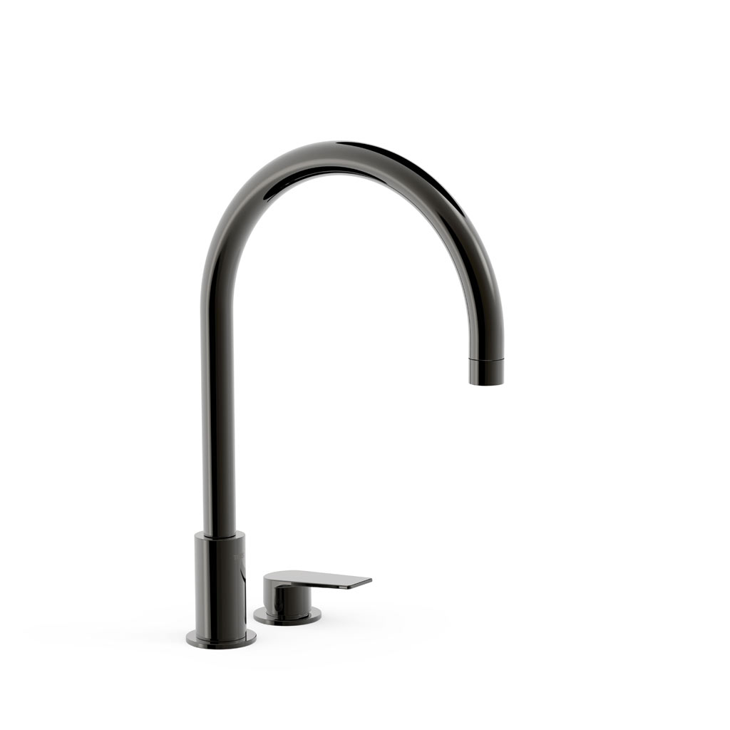 Tres Project-Tres peremre szerelhető, kétüléses mosdó csaptelep metallic black  21110501KM