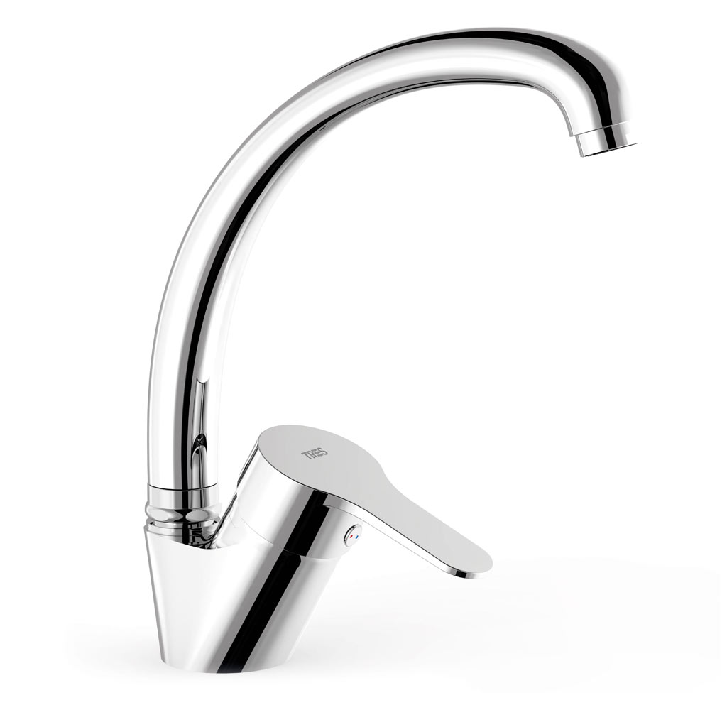 Konyhai egykaros, egylyukú mosogató csaptelep króm 21544101