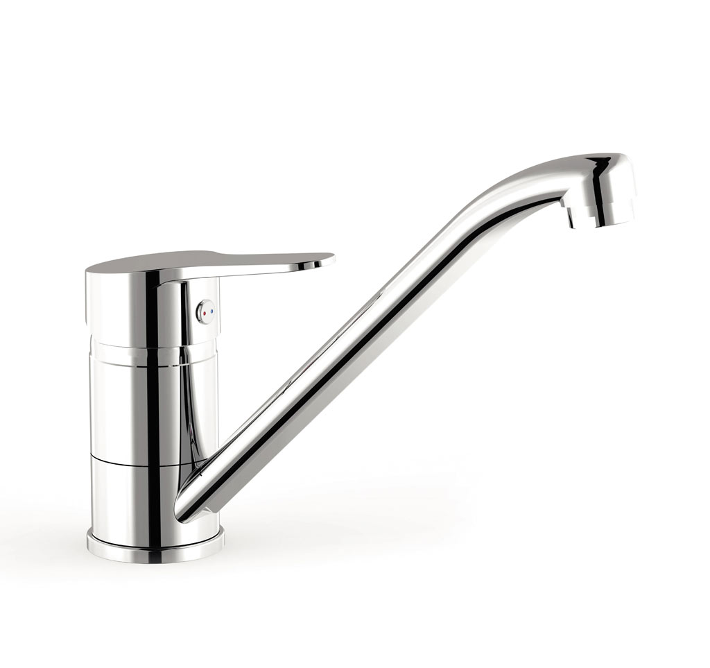 Konyhai egykaros, egylyukú mosogató csaptelep króm 21533301