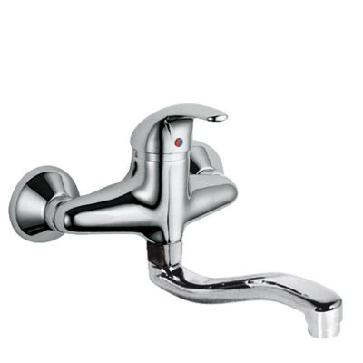 Konyhai egykaros, fali mosogató csaptelep króm 172318