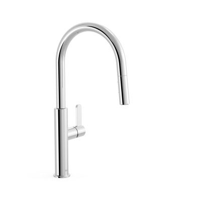 Konyhai egykaros, egylyukú, mosogató csaptelep kihúzható kifolyócsővel, króm 03043801