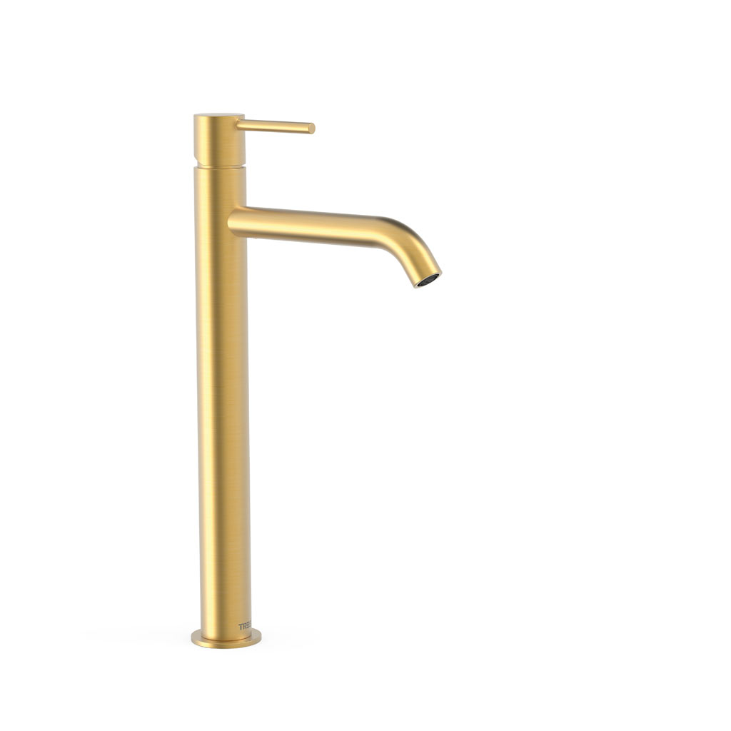Tres Study Exclusive magasított (385 mm), egykaros mosdó csaptelep, matt arany 26230801OM