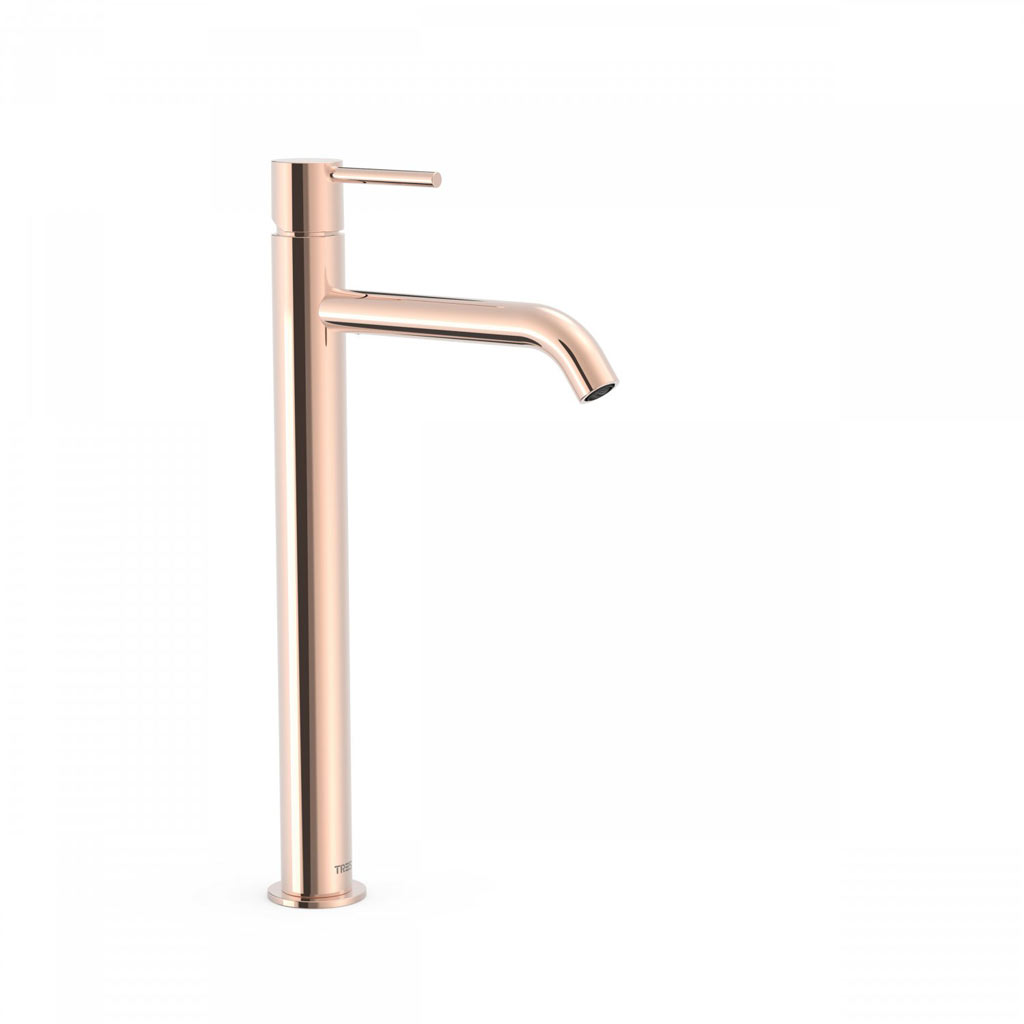 Tres Study Exclusive magasított (385 mm), egykaros mosdó csaptelep, rose gold 26230801OP