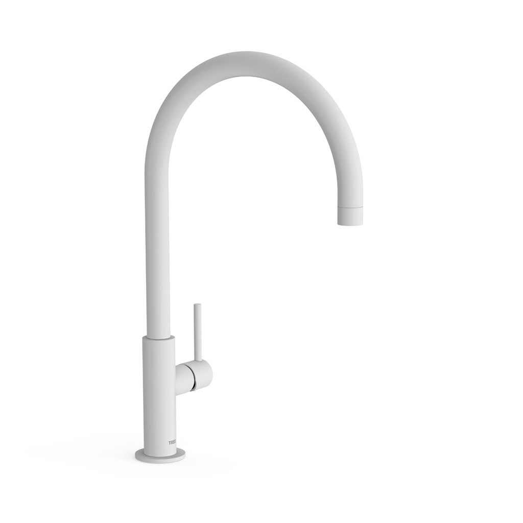 Tres Study Exclusive magasított (418 mm), egykaros mosdó csaptelep, matt fehér 26290401BM