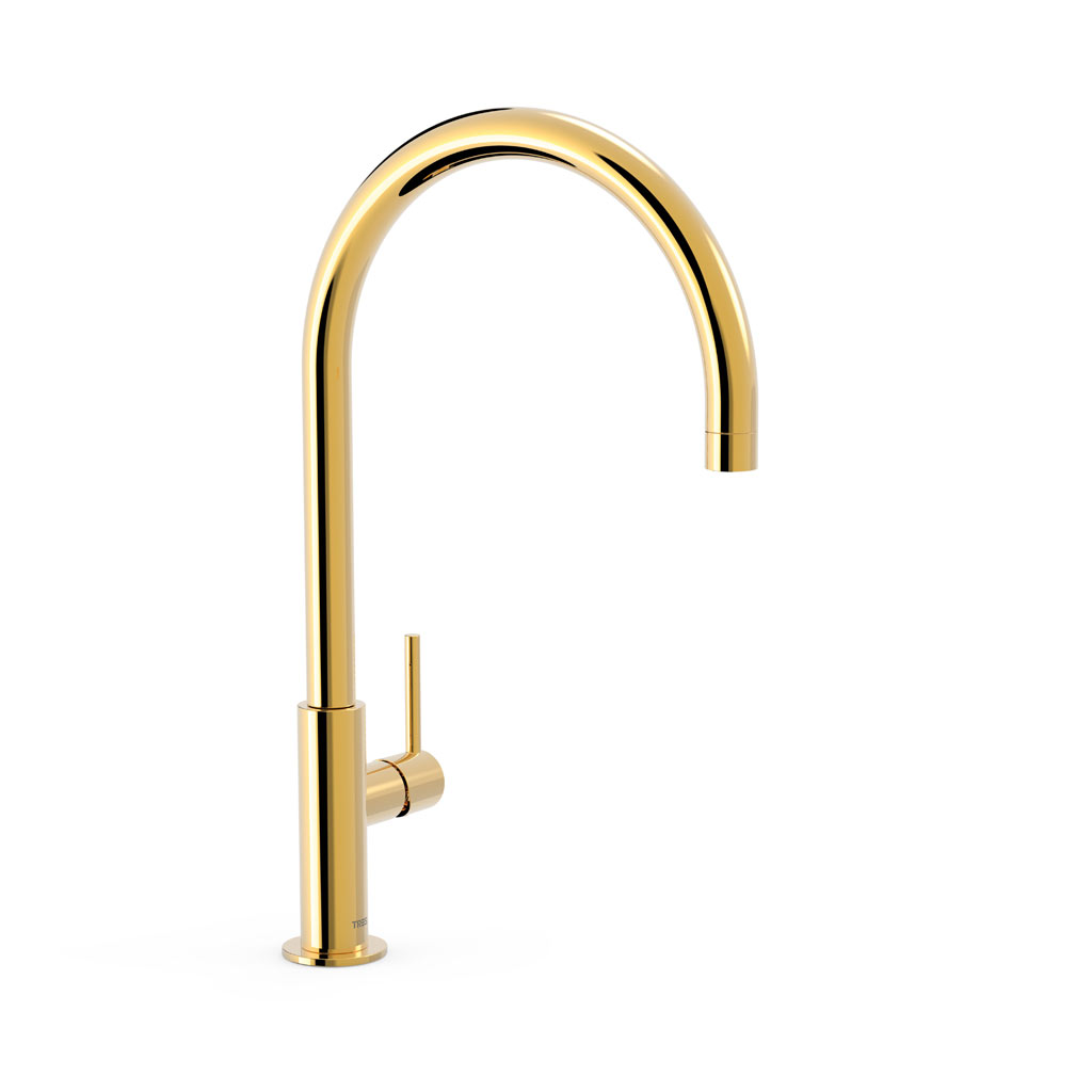 Tres Study Exclusive magasított (418 mm),egykaros mosdó csaptelep, arany 26290401OR