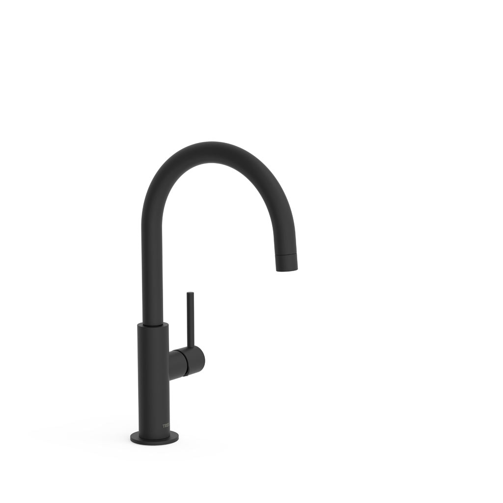 Tres Study Exclusive magasított, egykaros mosdó csaptelep, matt fekete 26290402NM