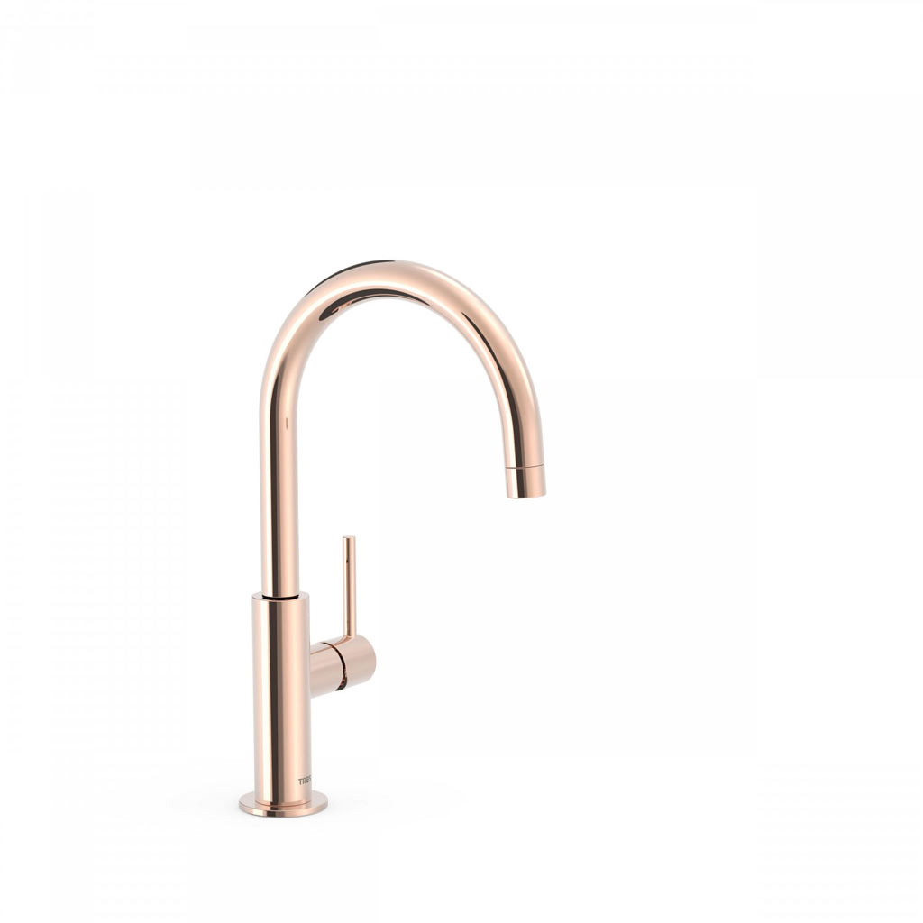 Tres Study Exclusive magasított, egykaros mosdó csaptelep, rose gold  26290402OP