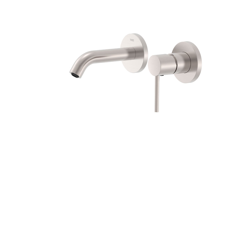 Tres Study Exclusive falba süllyesztett, kétrészes, egykaros mosdó csaptelep, steel 26220080AC