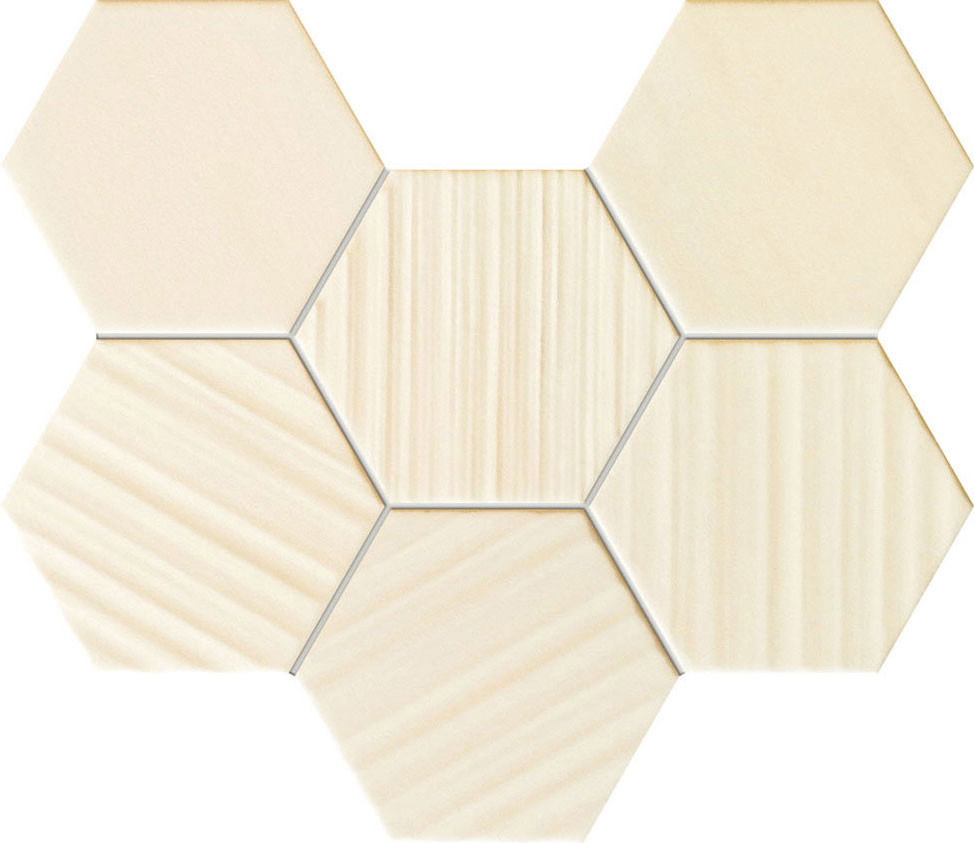 Tubadzin Horizon Hex Ivory mozaik 28,9 x 22,1